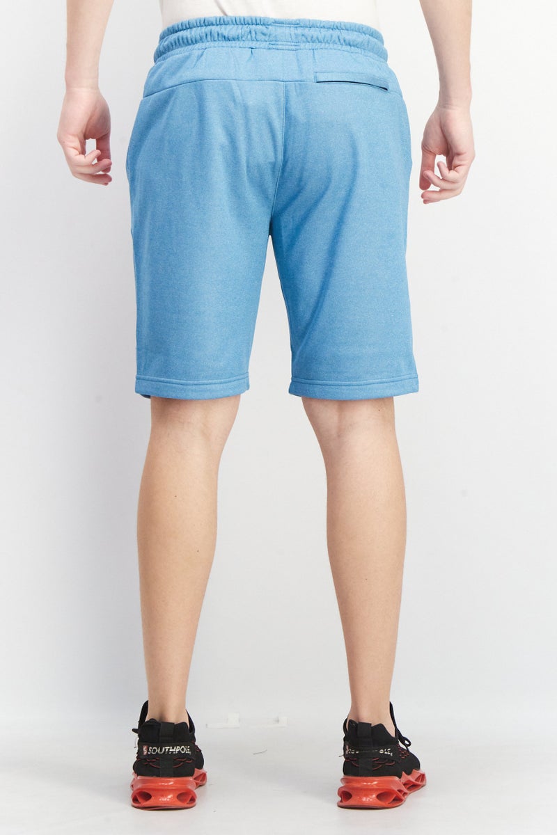 BRUNO MAGLI Men Textured Drawstring Jogger Shorts, Turquoise - Image 2